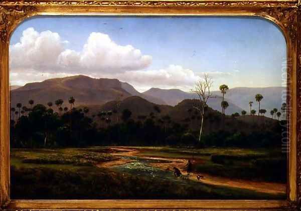 Mountain Scenery near Jamboroo Victoria Oil Painting by Eugene von Guerard