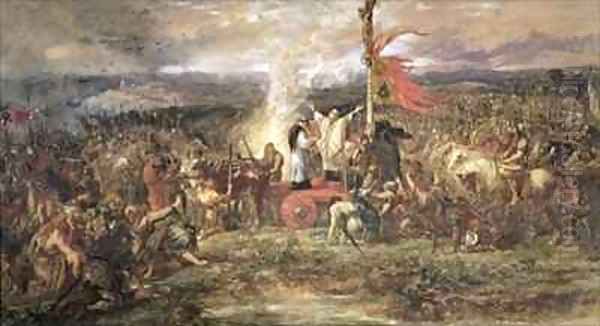 Battle of the Standard Northallerton Oil Painting by Sir John Gilbert