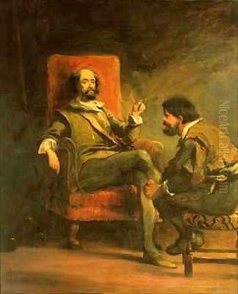 Don Quixote and Sancho Panza Oil Painting by Sir John Gilbert