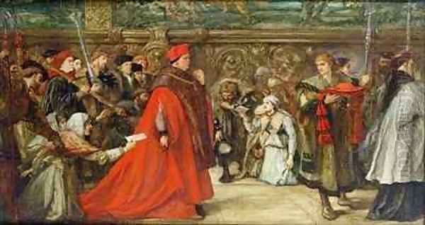 Cardinal Wolsey Going in Procession to Westminster Hall Oil Painting by Sir John Gilbert