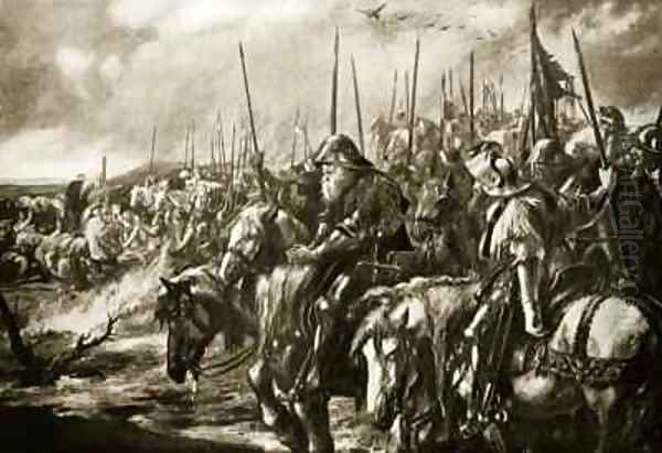 The Morning of the Battle of Agincourt Oil Painting by Sir John Gilbert