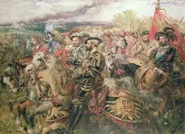 The Field of the Cloth of Gold Oil Painting by Sir John Gilbert