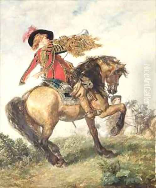 The Kings Trumpeter Oil Painting by Sir John Gilbert