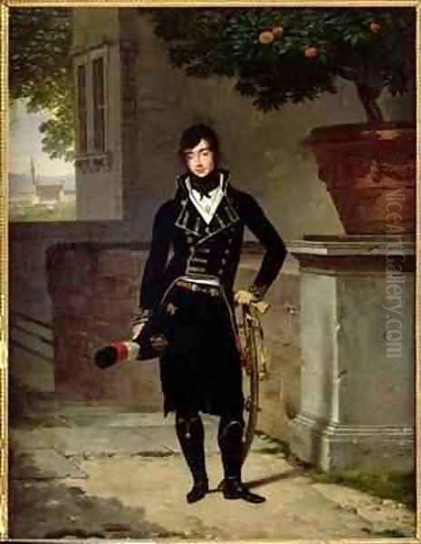 Portrait of an Officer of the Cisalpine Republic Oil Painting by Louis Gauffier