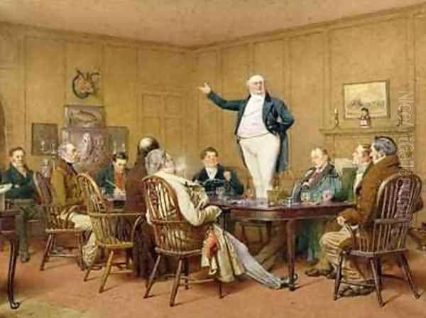 Mr Pickwick addressing his friends Oil Painting by Charles Green