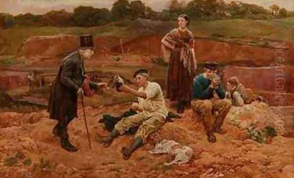 In The Brickfield Oil Painting by Charles Green