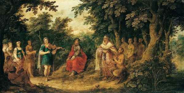 The Judgement of Midas Oil Painting by Abraham Govaerts