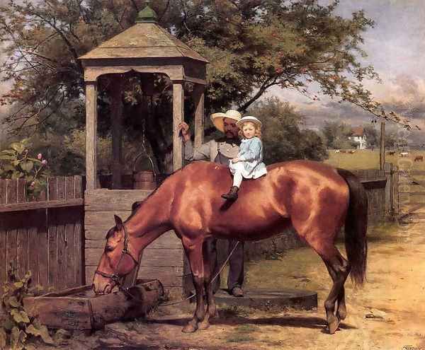 Equestrian portrait Oil Painting by Seymour Joseph Guy