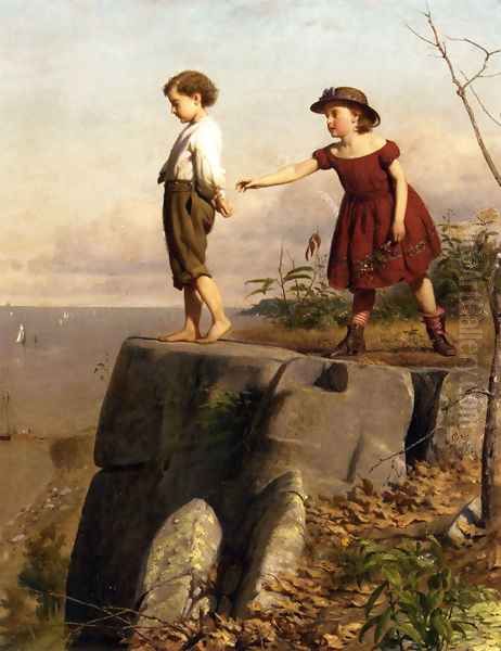 Unconscious of Danger 1865 Oil Painting by Seymour Joseph Guy