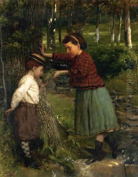 At the Brook Oil Painting by Seymour Joseph Guy