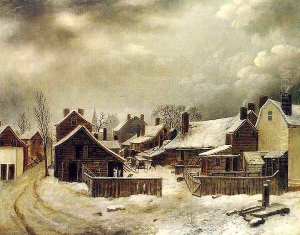 Brooklyn in Winter Oil Painting by Seymour Joseph Guy