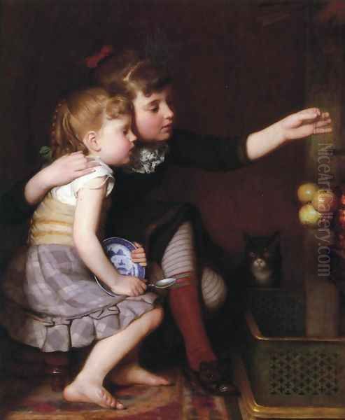 One for Mommy, One for Me Oil Painting by Seymour Joseph Guy