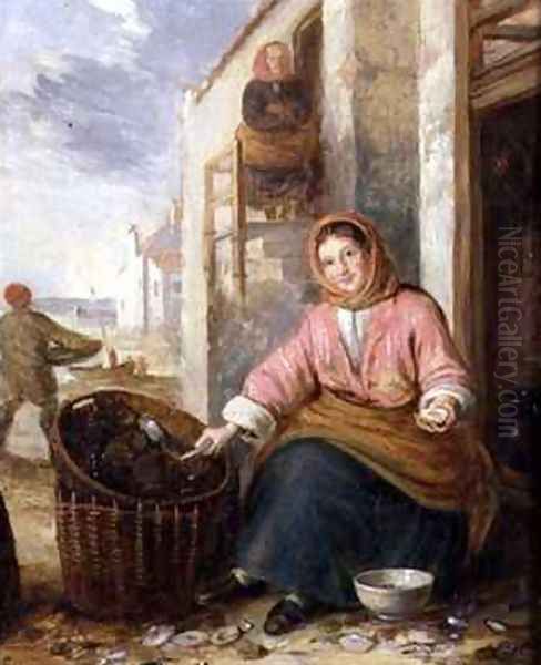 Newhaven Fishwife Oil Painting by Alfred H. Green