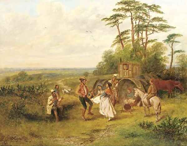 The gypsy dance Oil Painting by Alfred H. Green