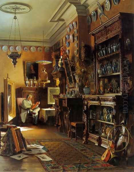 The Collectors Studio Oil Painting by Theodore Gerard