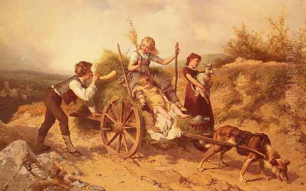 The Country Children Oil Painting by Theodore Gerard