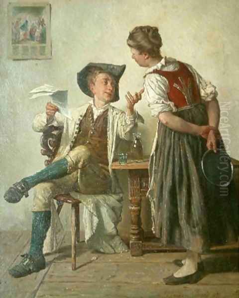 The Letter Oil Painting by Theodore Gerard