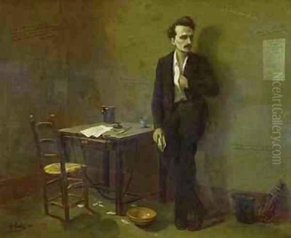 Henri Rochefort 1831-1913 in Mazas Prison Oil Painting by Armand Gautier