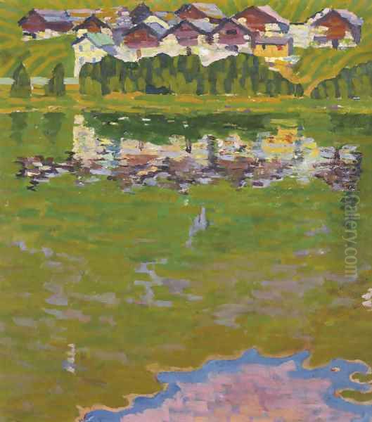 Capolago, sole, um 1906-07 Oil Painting by Giovanni Giacometti