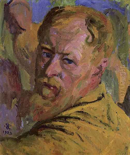 Selbstportrait, 1923 Oil Painting by Giovanni Giacometti