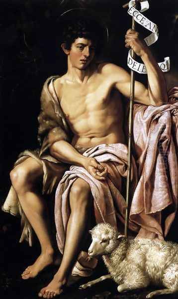 St John the Baptist 1621 Oil Painting by Bartolome Gonzalez Y Serrano