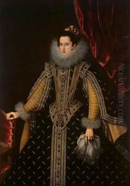 Portrait of Margarita Aldobrandini, Duchess of Parma Oil Painting by Bartolome Gonzalez Y Serrano