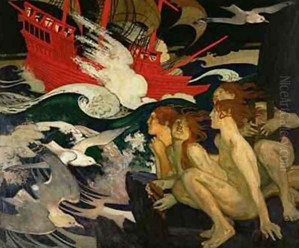 The Sirens Oil Painting by Maurice William Greiffenhagen