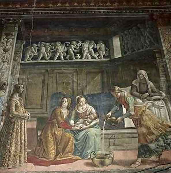 The Birth of the Virgin Oil Painting by Davide Ghirlandaio