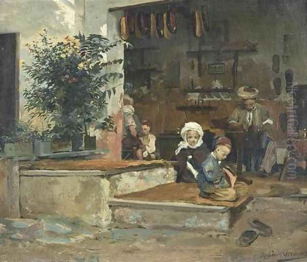 Shoemaker's Children (Les enfants du Savetier) by Eugene-Alexis Girardet