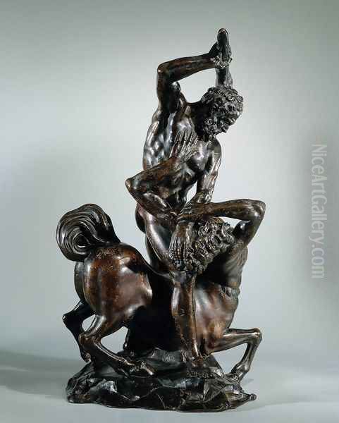 Hercules and Nessus Oil Painting by Giambologna