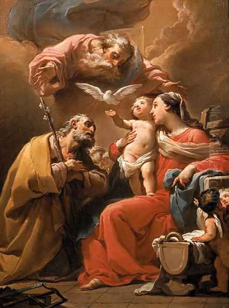 The Holy Family in the Carpenter's Shop Oil Painting by Ubaldo Gandolfi