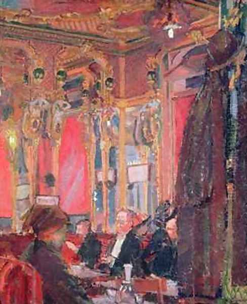 The Cafe Royal Oil Painting by Harold Gilman