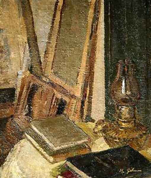 Studio Interior Oil Painting by Harold Gilman