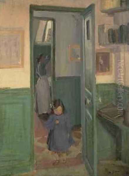 In Sickerts House Oil Painting by Harold Gilman