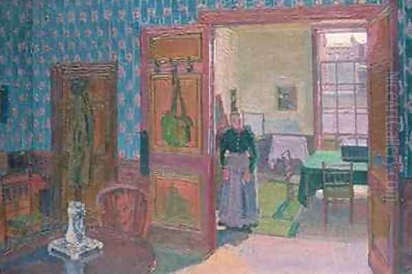 Interior with Mrs Mounter Oil Painting by Harold Gilman