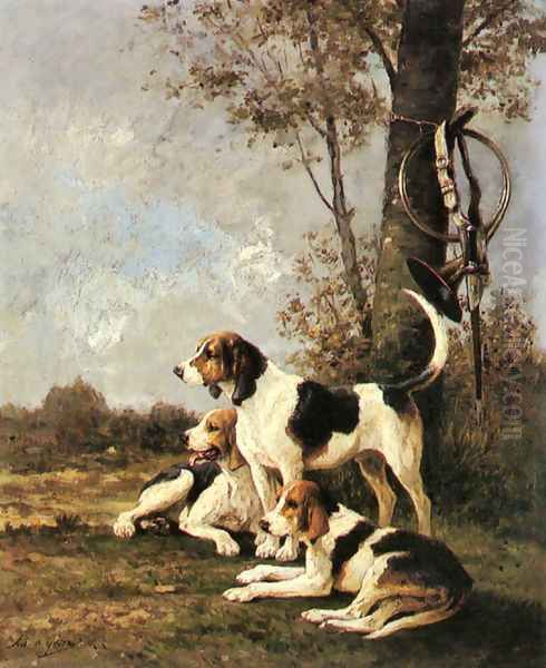 Waiting for Master Oil Painting by Jean Victor Albert De Gesne