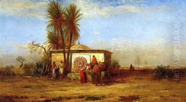 An Arab Fountain Oil Painting by Robert Swain Gifford