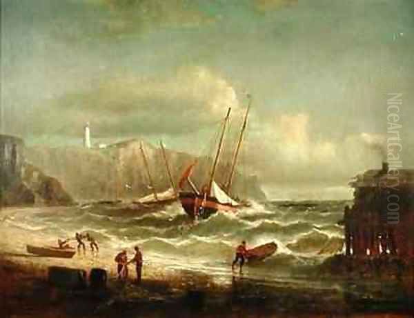 Cliff Scene Grand Manan Oil Painting by Robert Swain Gifford