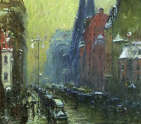 Fifth Avenue Oil Painting by Arthur C. Goodwin