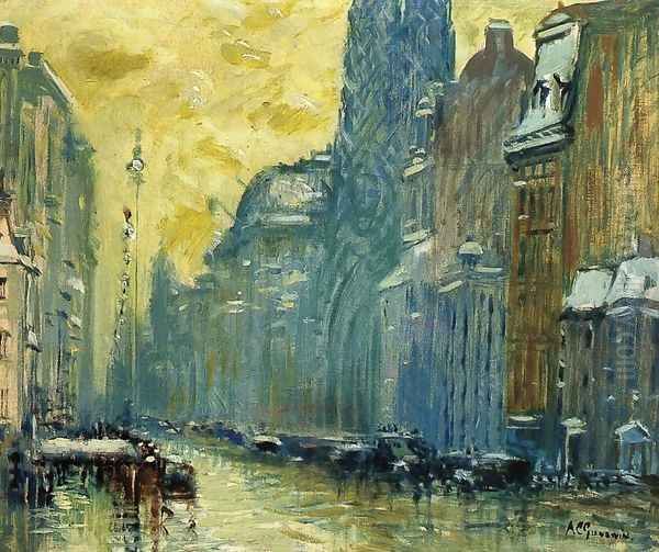 Fifth Avenue I Oil Painting by Arthur C. Goodwin