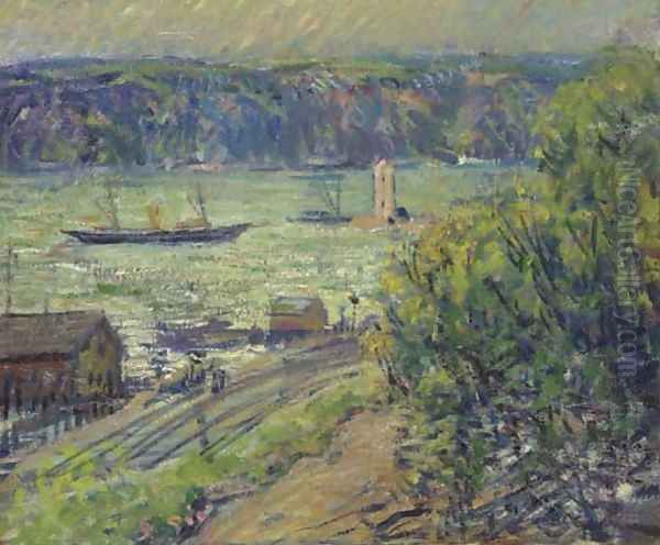 The Palisades from Riverdale Oil Painting by Arthur C. Goodwin