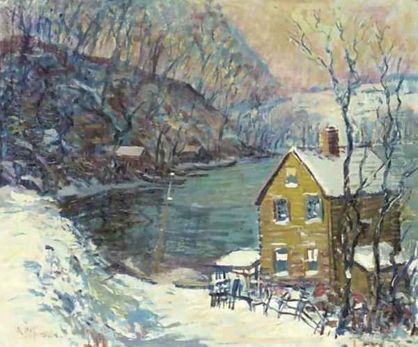 Spuyten Duyvil, New York Oil Painting by Arthur C. Goodwin