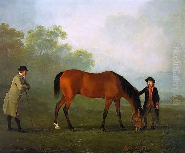 Furiband with his Owner Sir Harry Harpur and a Groom 1774 Oil Painting by Sawrey Gilpin