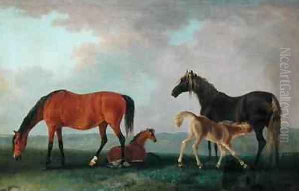 Mares and Foals 3 Oil Painting by Sawrey Gilpin