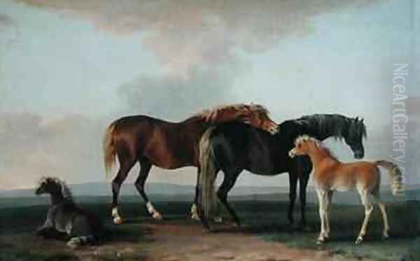 Mares and Foals 2 Oil Painting by Sawrey Gilpin