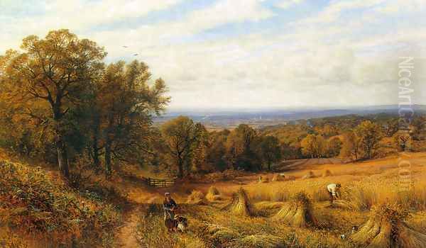 Harvest Time Oil Painting by Alfred Glendening