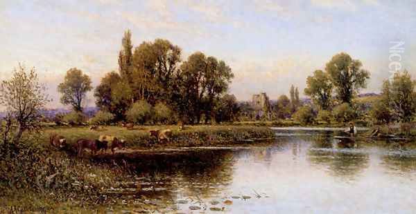 Medmenham Abbey Oil Painting by Alfred Glendening