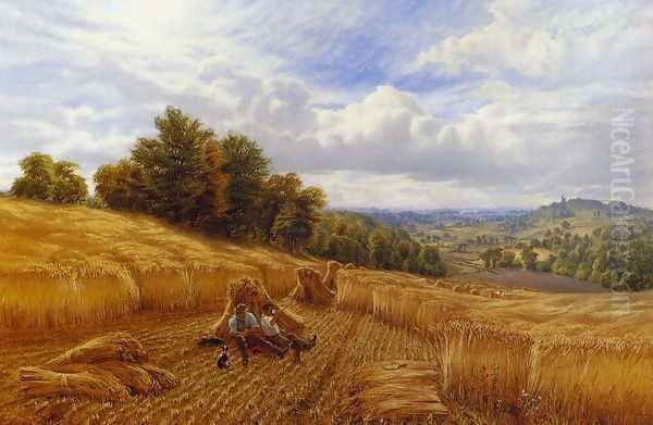 Resting From The Harvest Oil Painting by Alfred Glendening