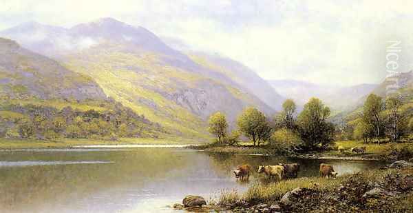 Near Capel Curig, North Wales Oil Painting by Alfred Glendening