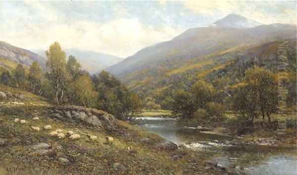 Moel Siabod, near Capel Curig, North Wales Oil Painting by Alfred Glendening